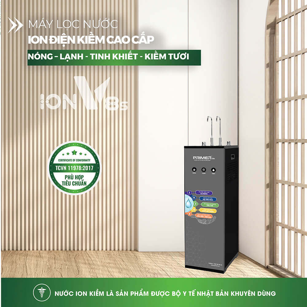 Máy lọc nước ion điện kiềm Primer V8s